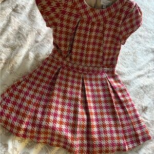 Mayoral Red and pink Houndstooth Kids Dress